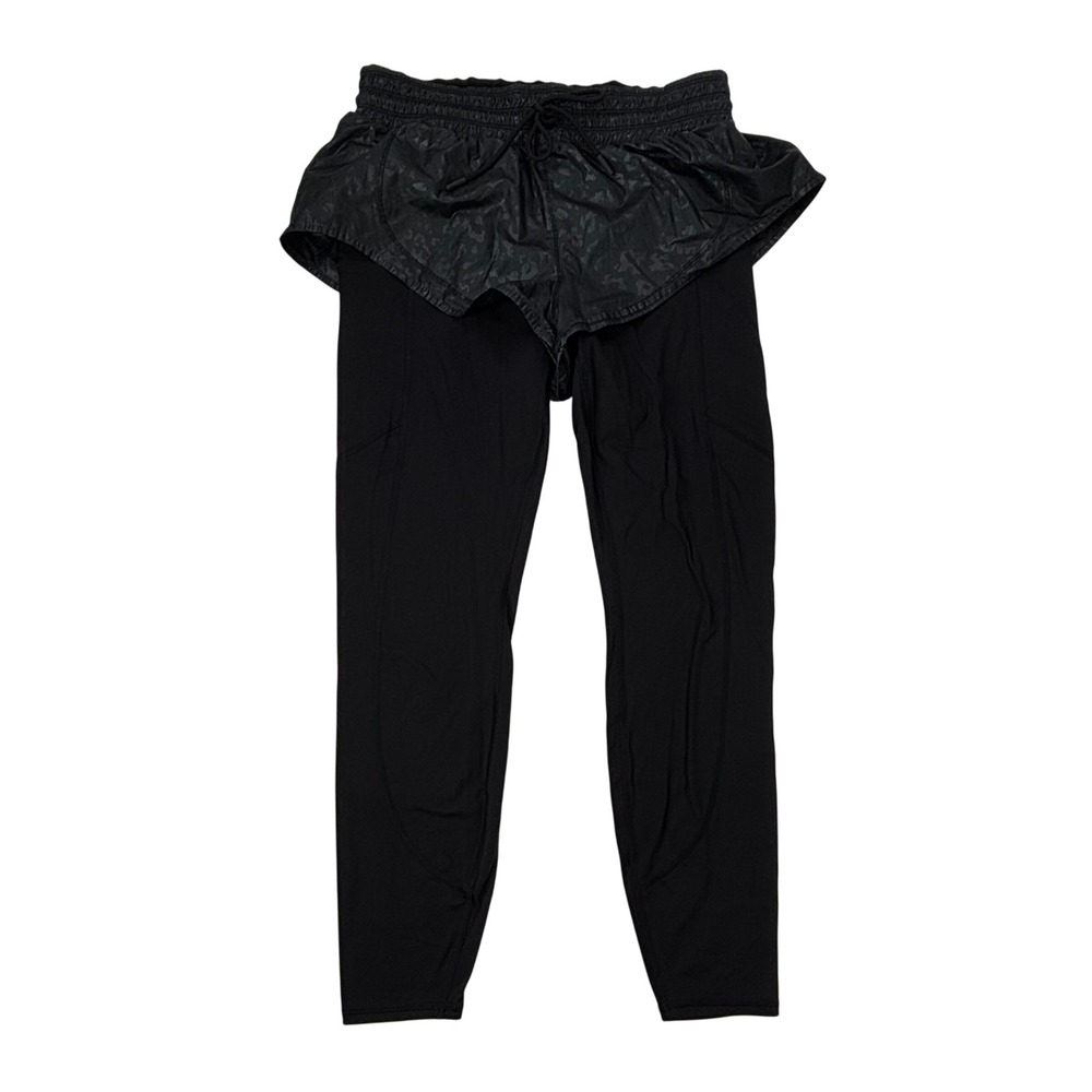 Athleta Rainier 2‎ In 1 Tight Leggings Shorts Overlays Womens SP Small Petite